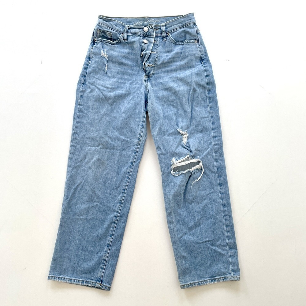 Universal Thread Women's 6/28R Blue Straight Leg High Rise Denim Jeans Midweight